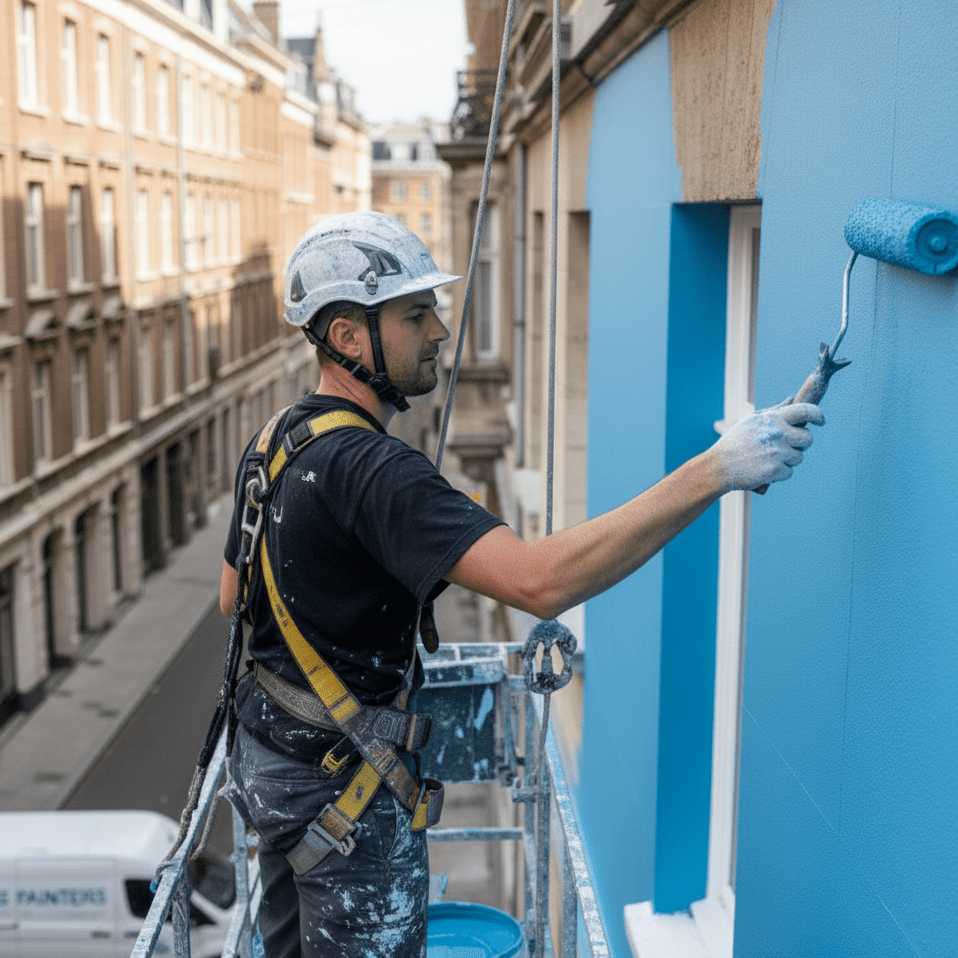 Aplicação de pintura predial premium em fachada